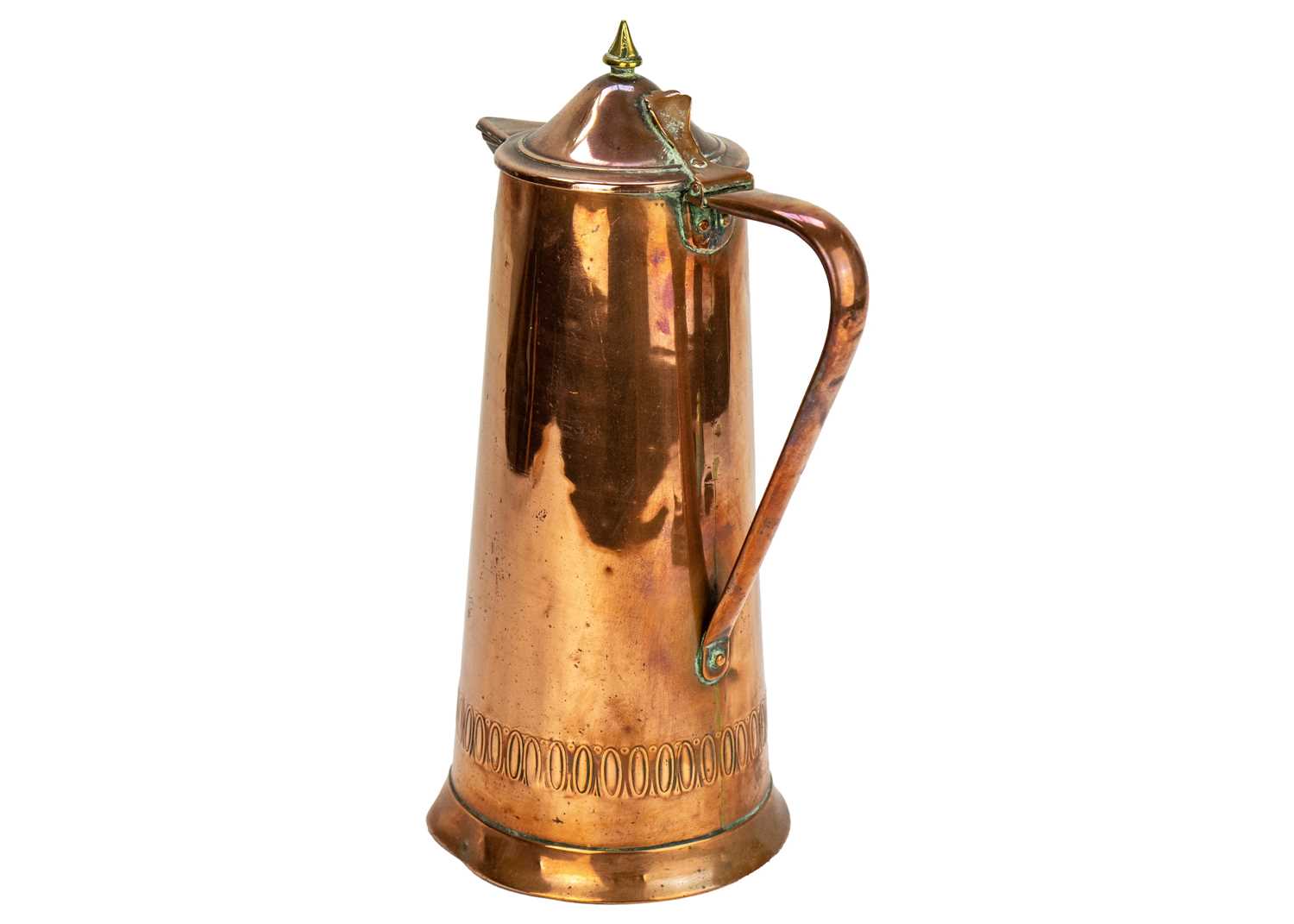 An Arts and Crafts Joseph Sankey & Son copper hot water jug. - Image 3 of 7