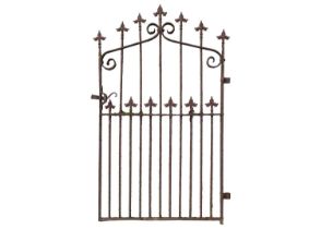 A 19th century wrought and cast iron pedestrian gate.
