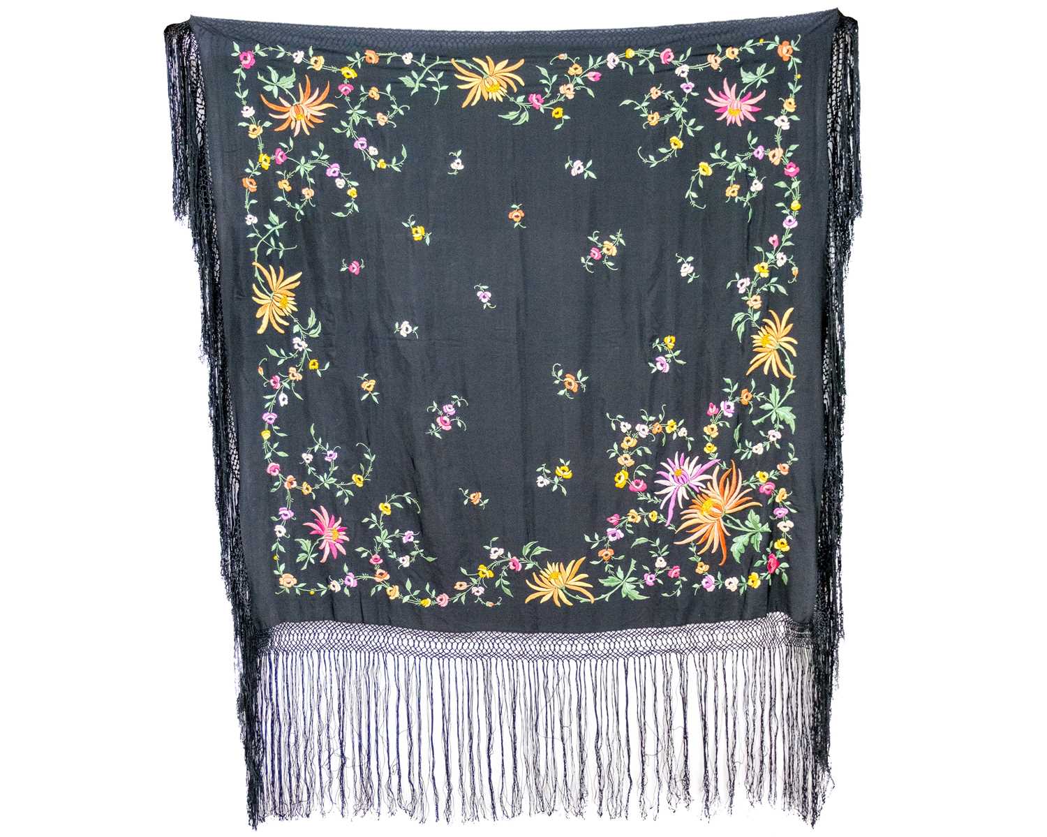 A silk piano shawl. - Image 6 of 6