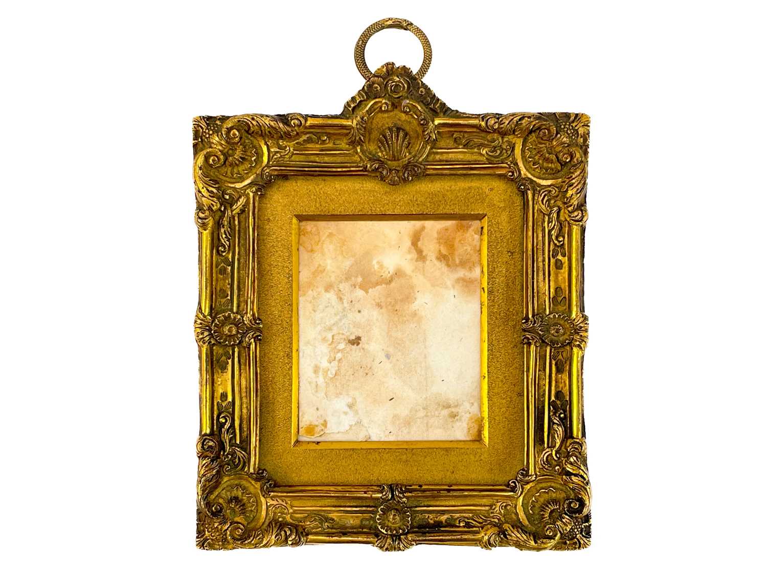 An ormolu miniature frame.