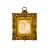 An ormolu miniature frame.