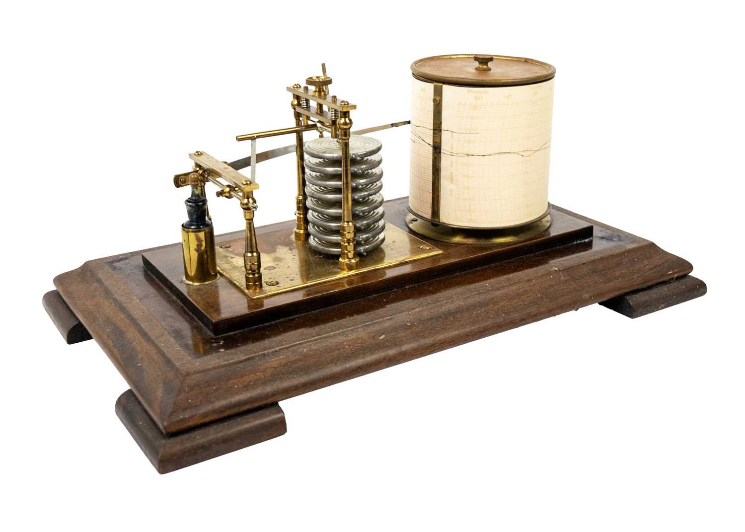 A late Victorian rosewood cased barograph. - Image 4 of 4