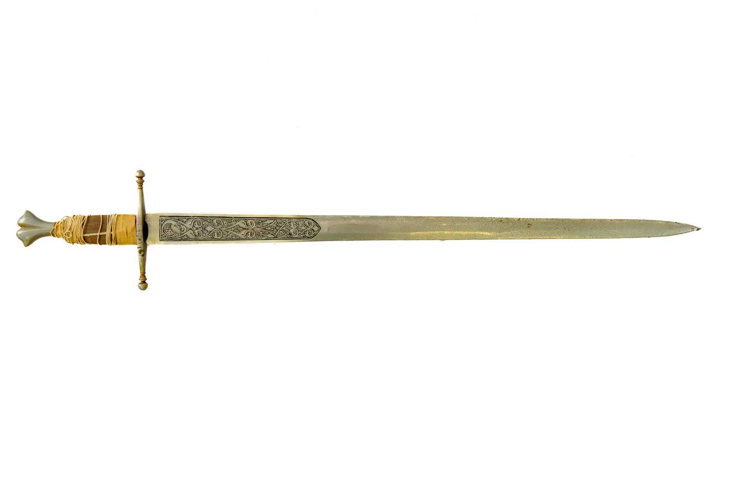 A reproduction sword, with a wavy blade. - Image 3 of 4