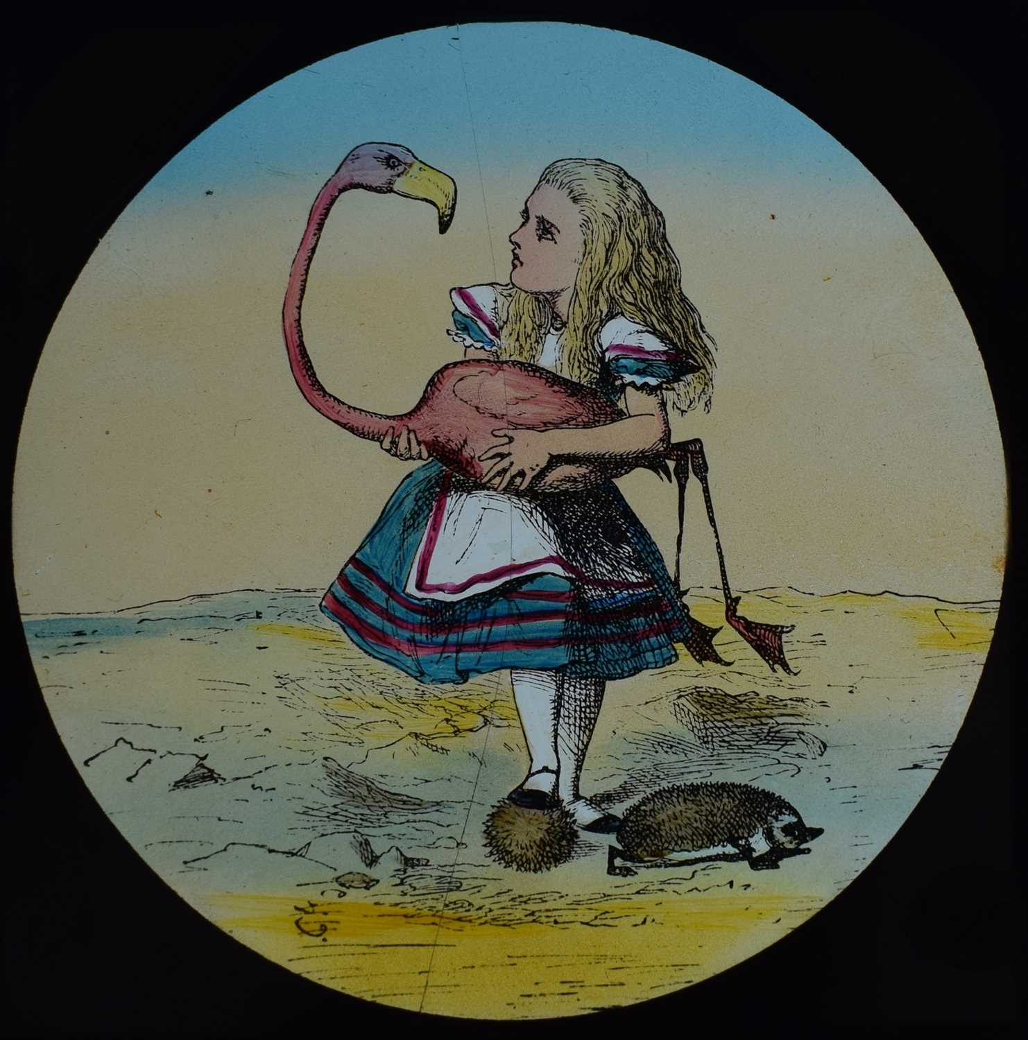 Magic lantern slides, Alice in Wonderland A complete set of 42 illustrations by Tenniel, of Lewis - Image 41 of 55