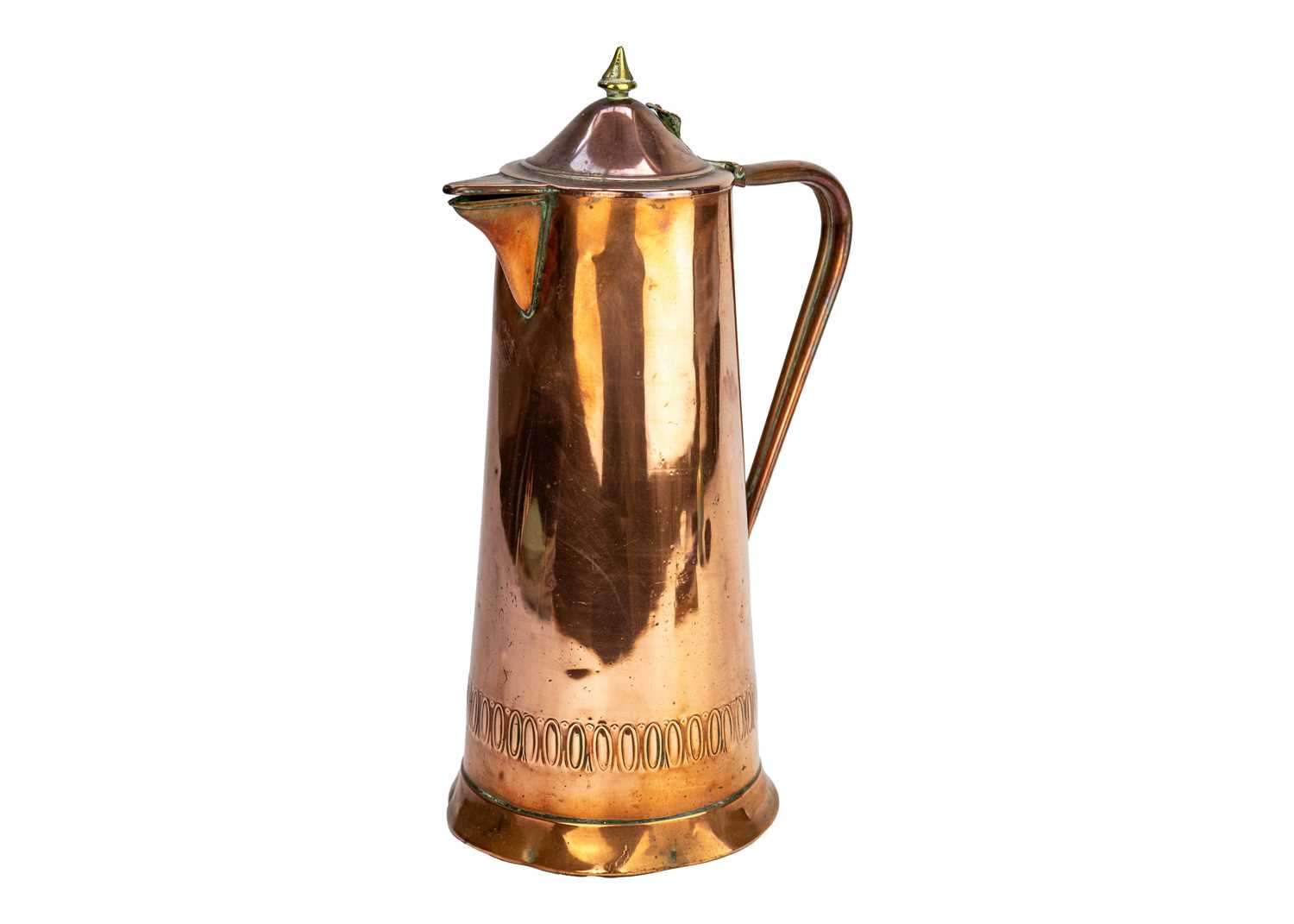An Arts and Crafts Joseph Sankey & Son copper hot water jug. - Image 2 of 7