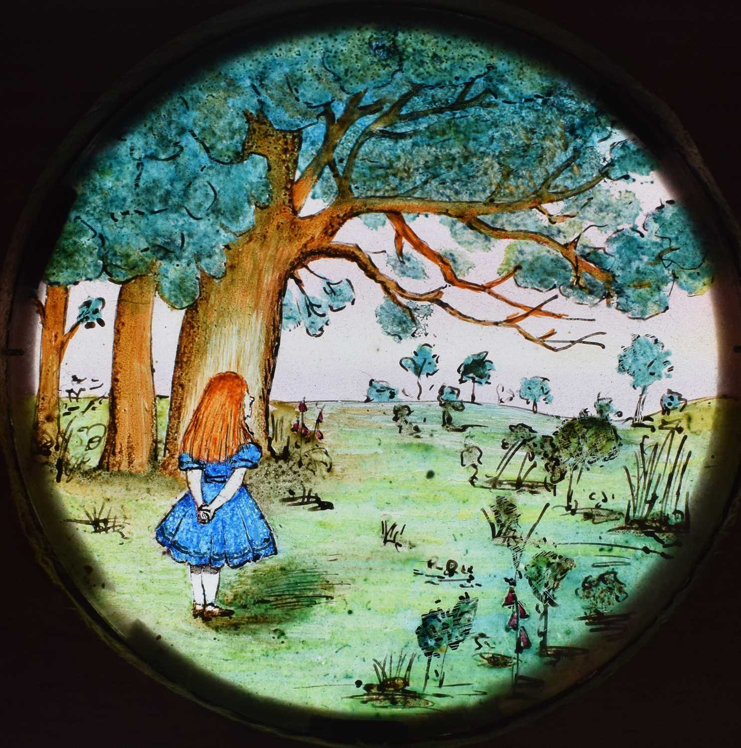 Magic Lantern Slides, Hand painted. Alice's Adventures in Wonderland & Through the Looking Glass. A - Image 32 of 48