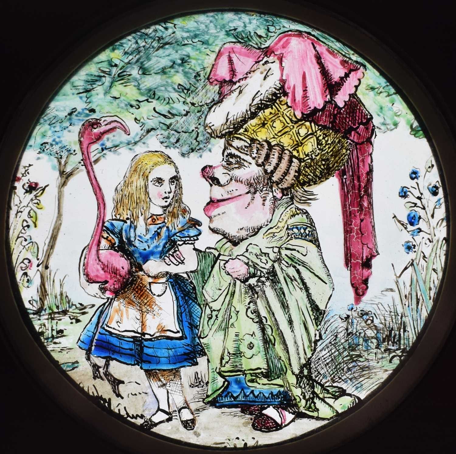 Magic Lantern Slides, Hand painted. Alice's Adventures in Wonderland & Through the Looking Glass. A - Image 36 of 48