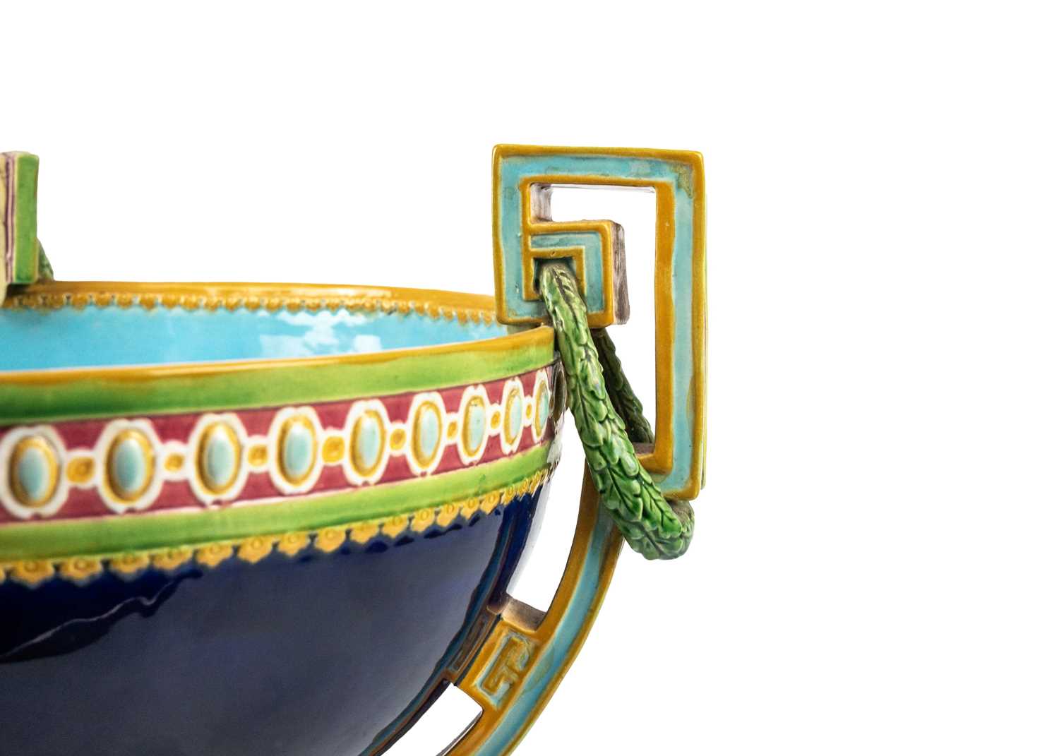 A Minton Majolica punch bowl. - Image 4 of 10