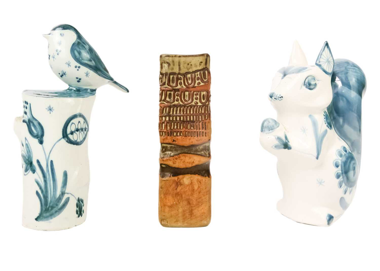 Two Rye Pottery money boxes designed by David Sharp.