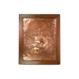 An Arts and Crafts copper rectangular panel.