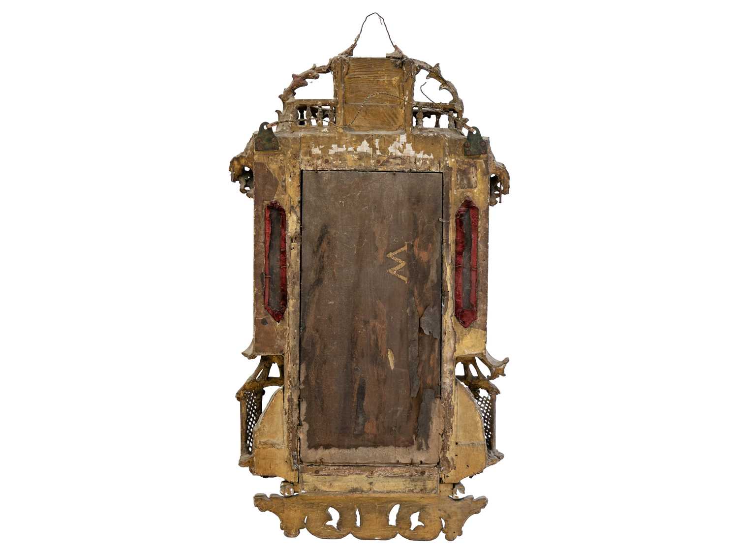 A George III gilt gesso and carved wood wall mirror. - Image 2 of 3