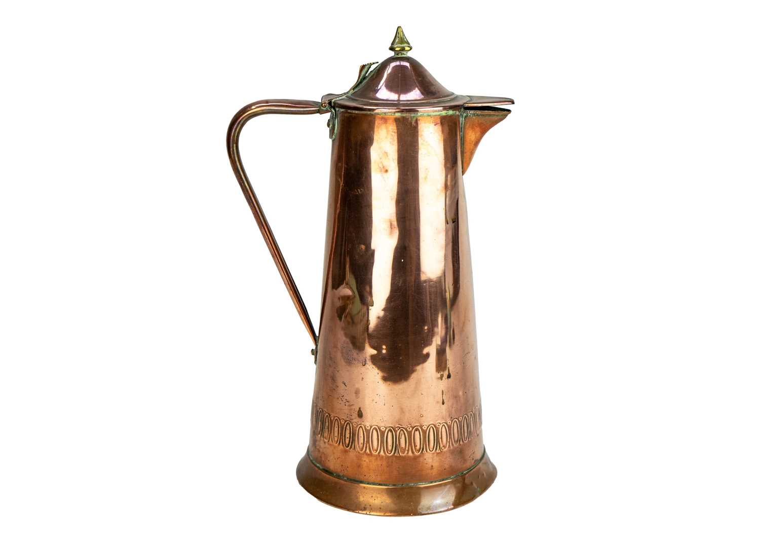 An Arts and Crafts Joseph Sankey & Son copper hot water jug. - Image 5 of 7