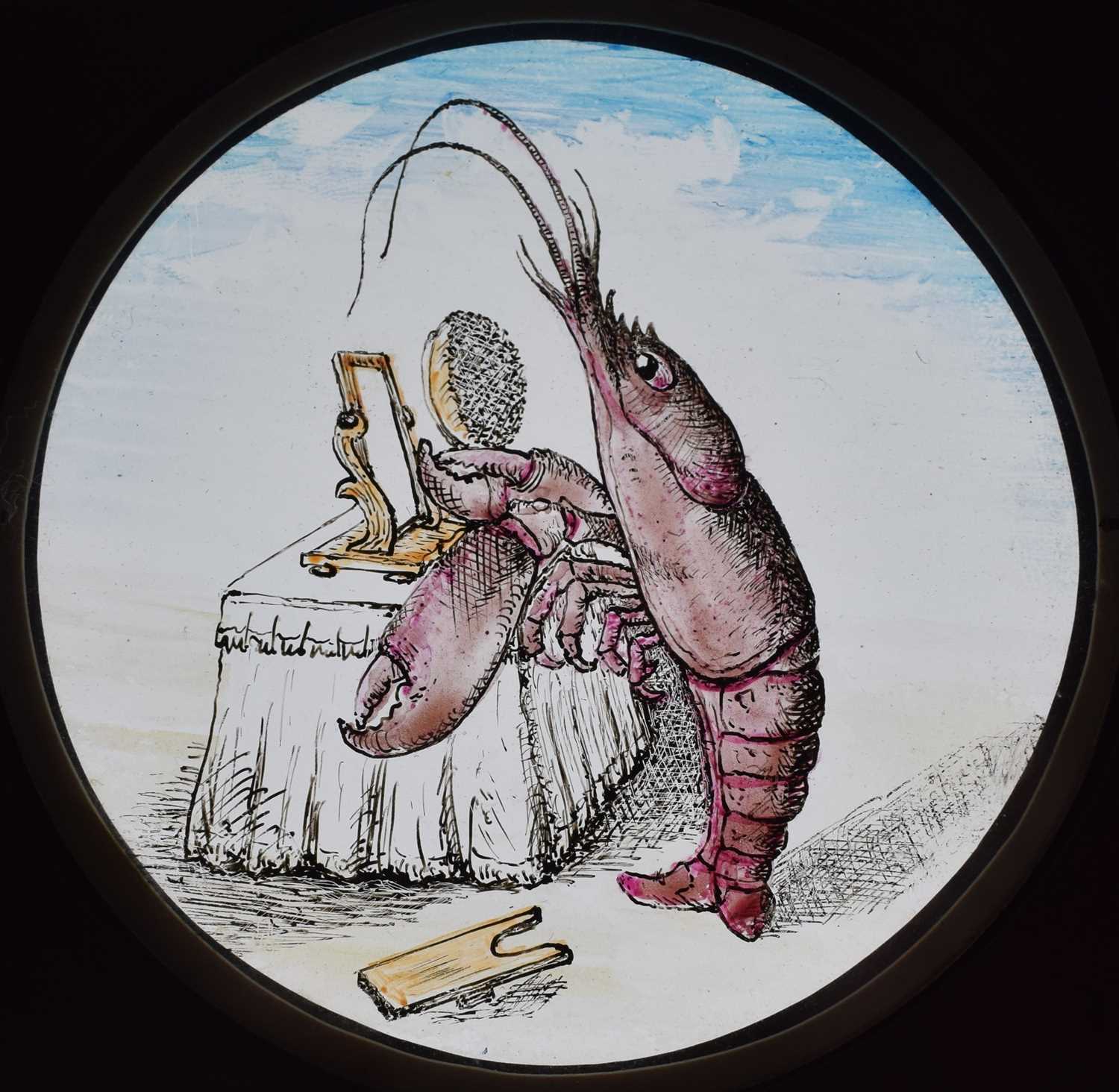 Magic Lantern Slides, Hand painted. Alice's Adventures in Wonderland & Through the Looking Glass. A - Image 40 of 48