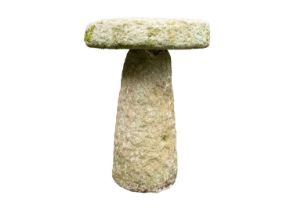 A Cornish granite staddle stone.