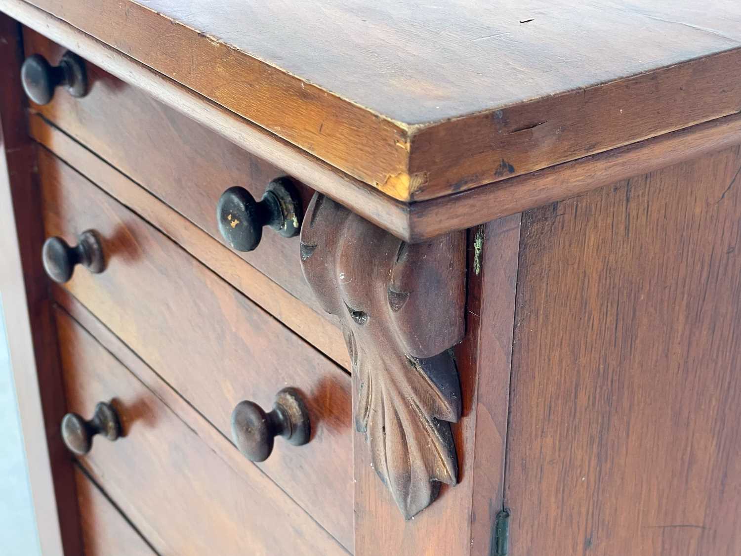A Victorian mahogany Wellington chest. - Image 5 of 5