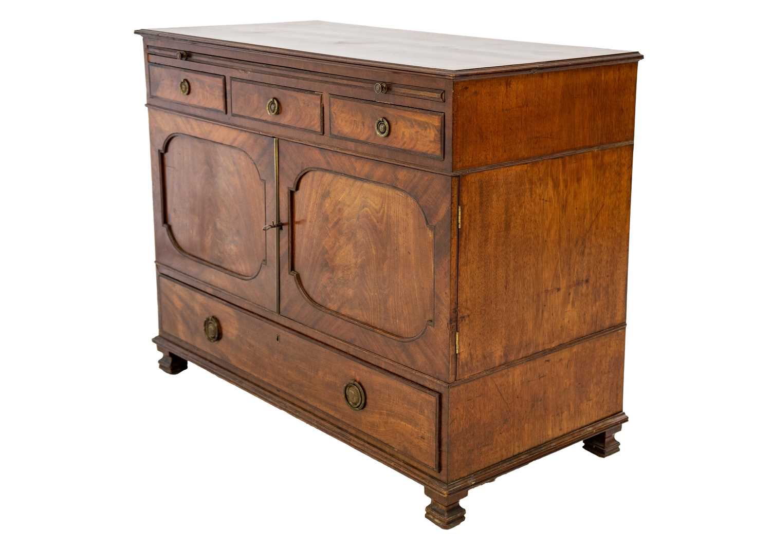 A George III mahogany side cabinet/low press. - Image 3 of 13