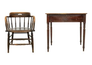 A Victorian mahogany side table.