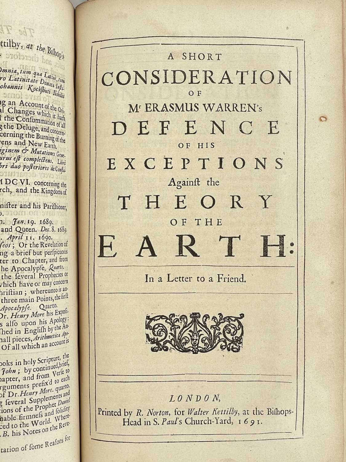 BURNET, Thomas 'Theory of the Earth: Containg An Account of the Original of the Earth, And of All th - Bild 6 aus 12