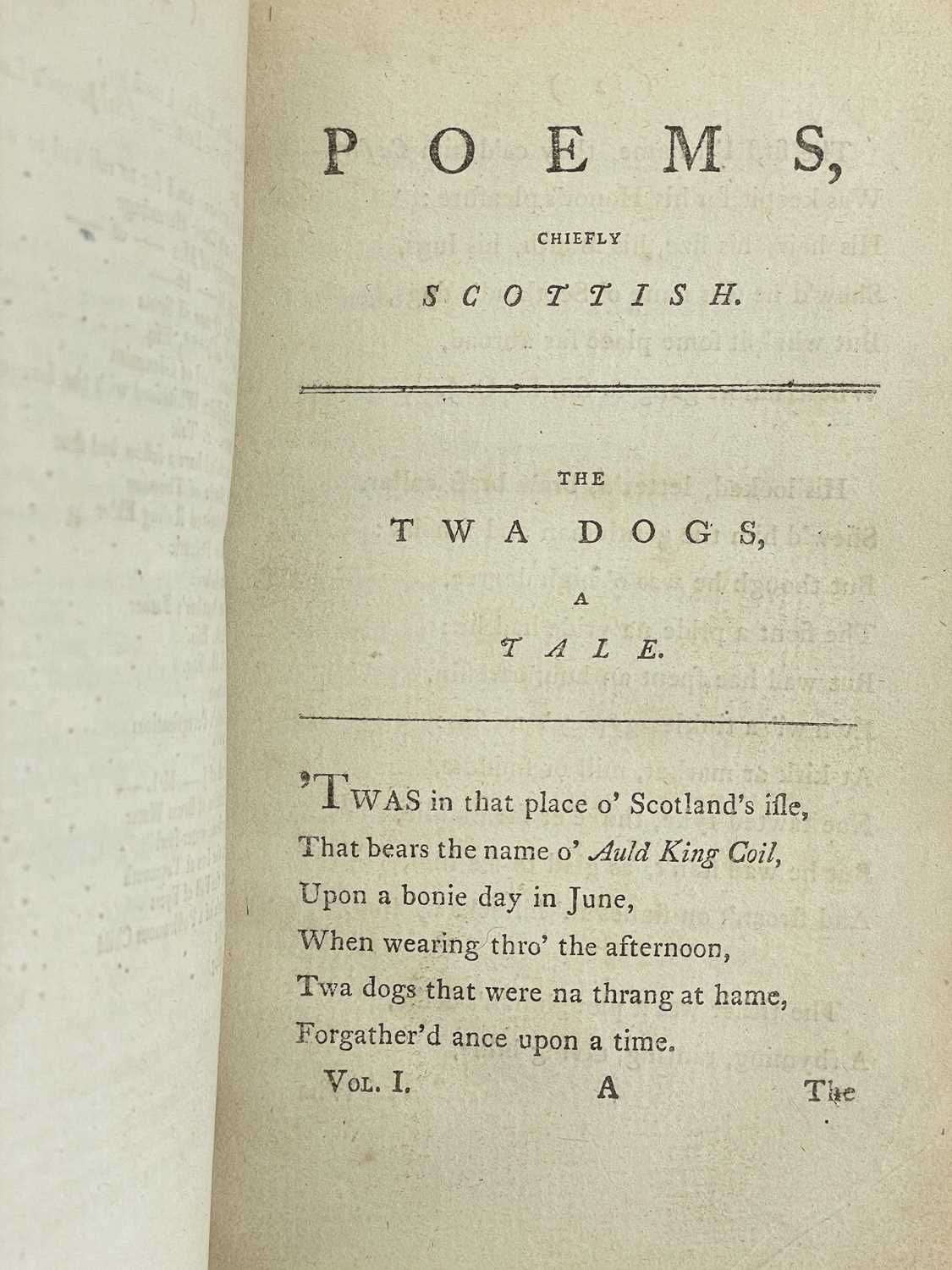 BURNS, Robert 'Poems Chiefly in the Scottish Dialect' - Image 7 of 10