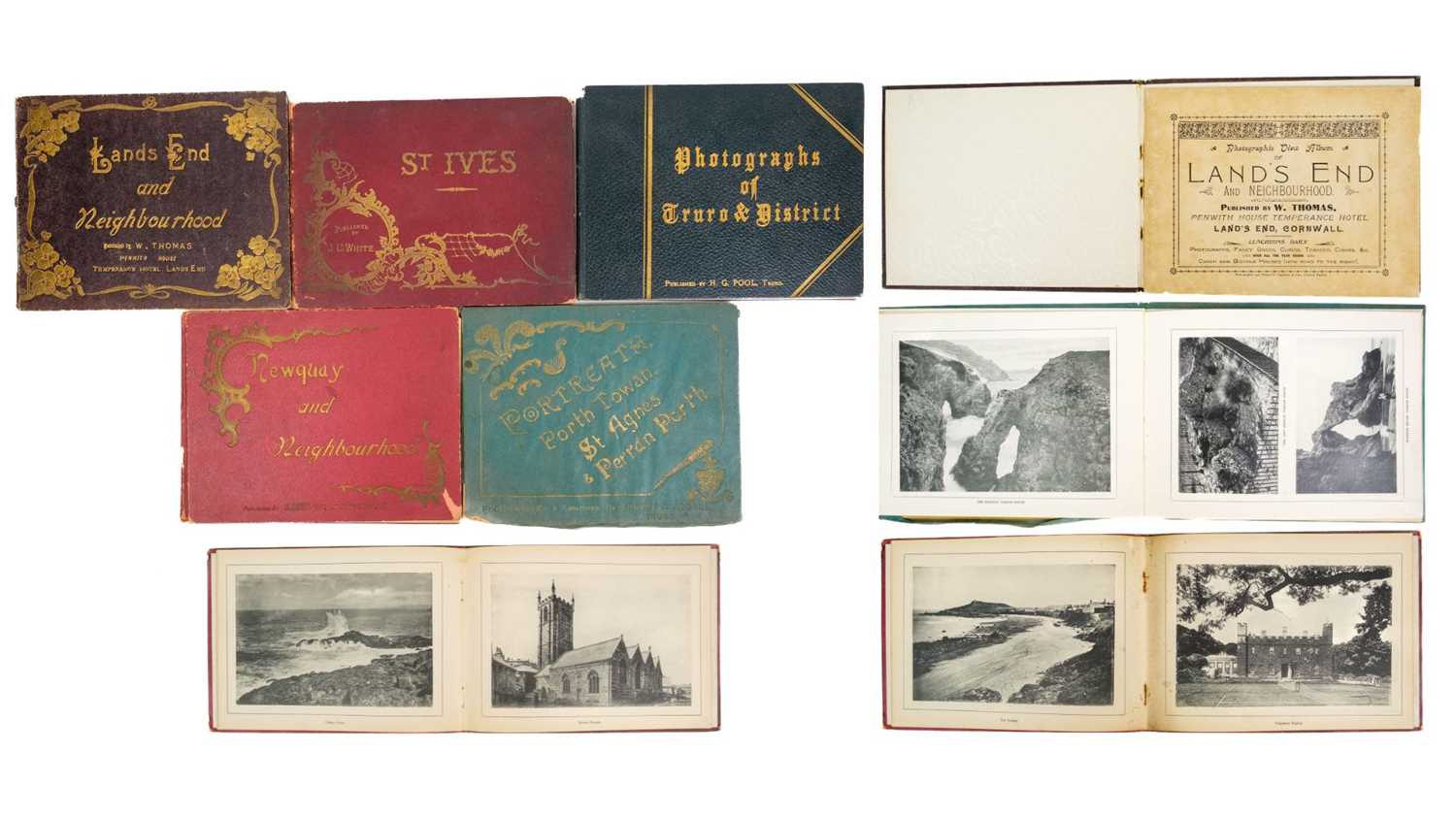 Five early 20th century photographic view albums. - Image 2 of 15