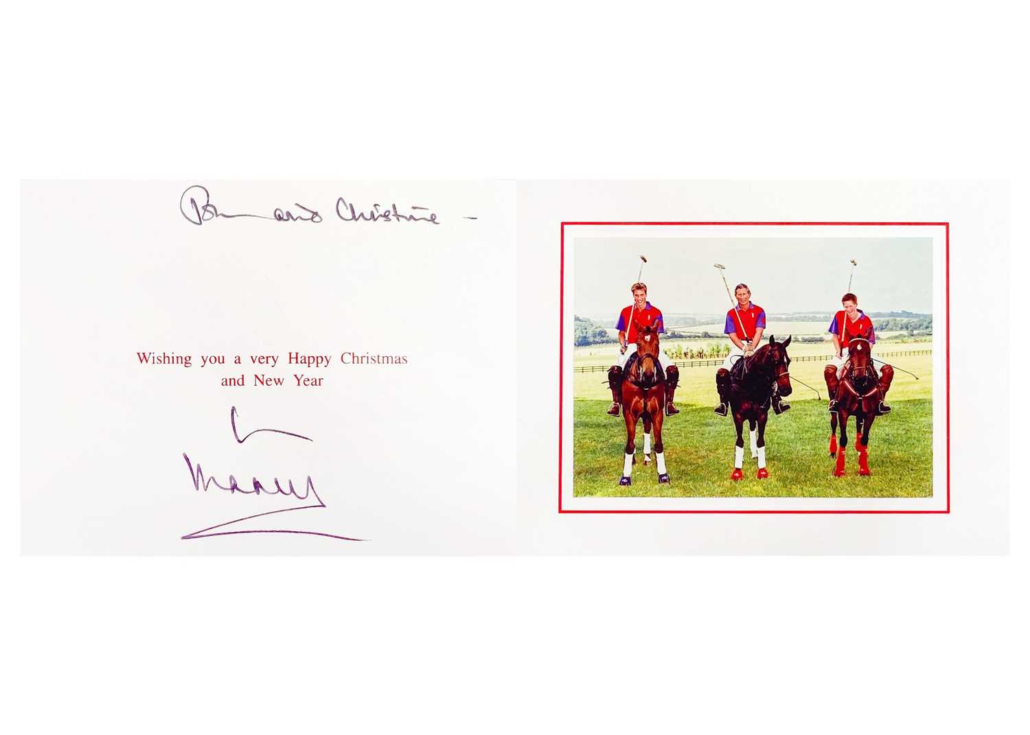 King Charles III, as The Prince of Wales Royal Christmas card 2001 The Royal Collection of John Hitc