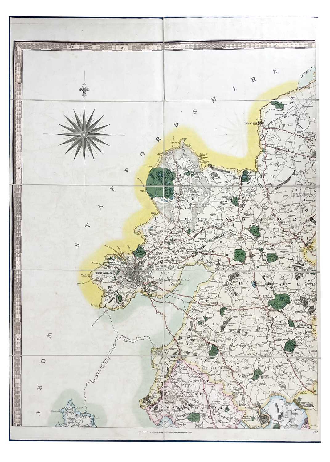 Greenwood large scale map of Warwickshire 'Map of the County of Warwick from actual Survey, made in - Bild 2 aus 5