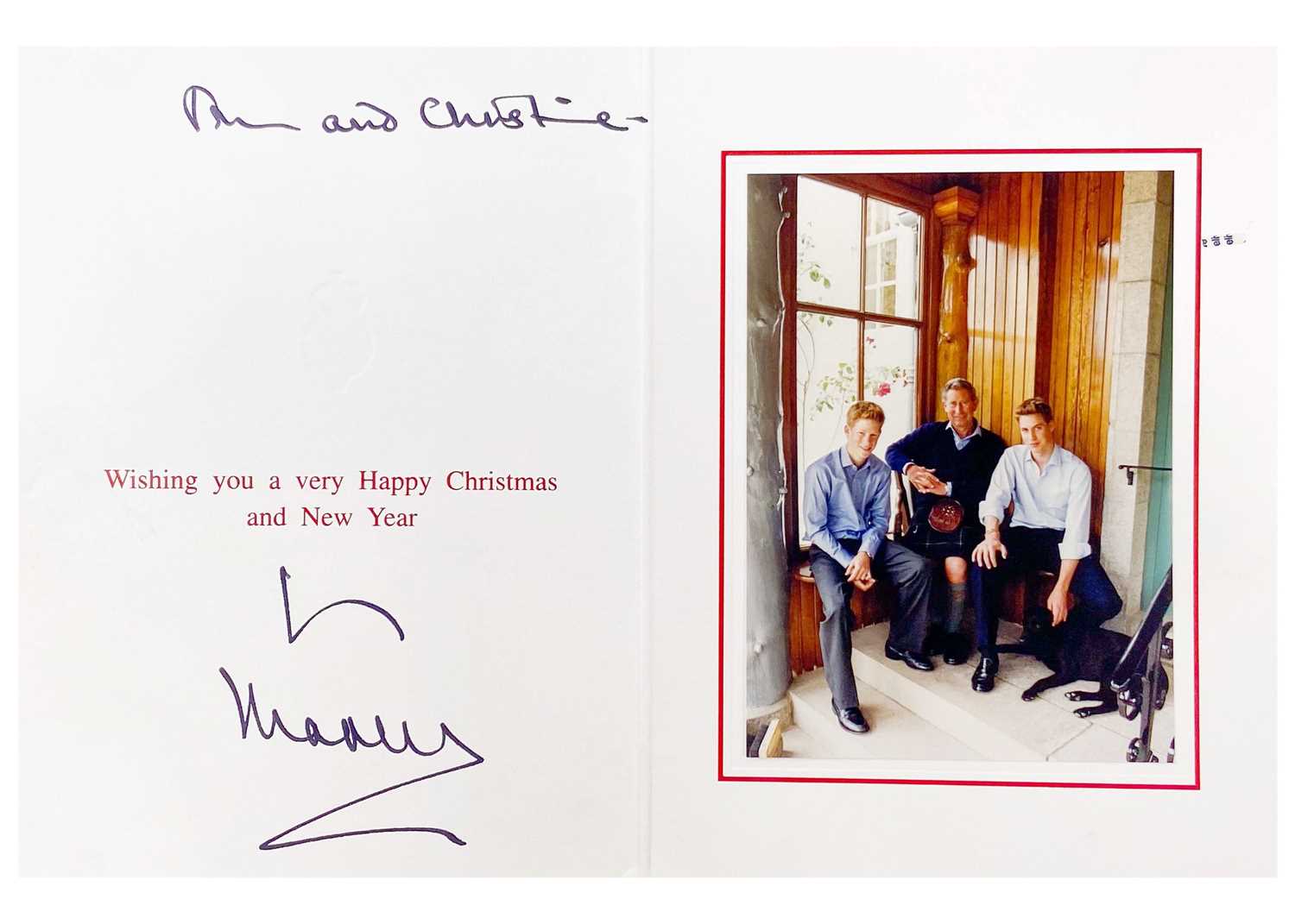 King Charles III, as The Prince of Wales Royal Christmas card 2000 The Royal collection of John Hitc