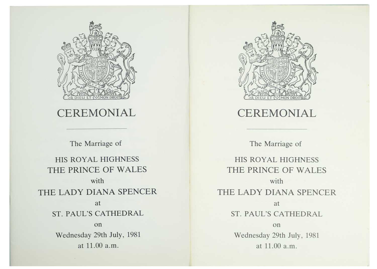 Marriage of Charles Prince of Wales with The Lady Diana Spencer 1981 The Royal Collection of John Hi - Bild 7 aus 13