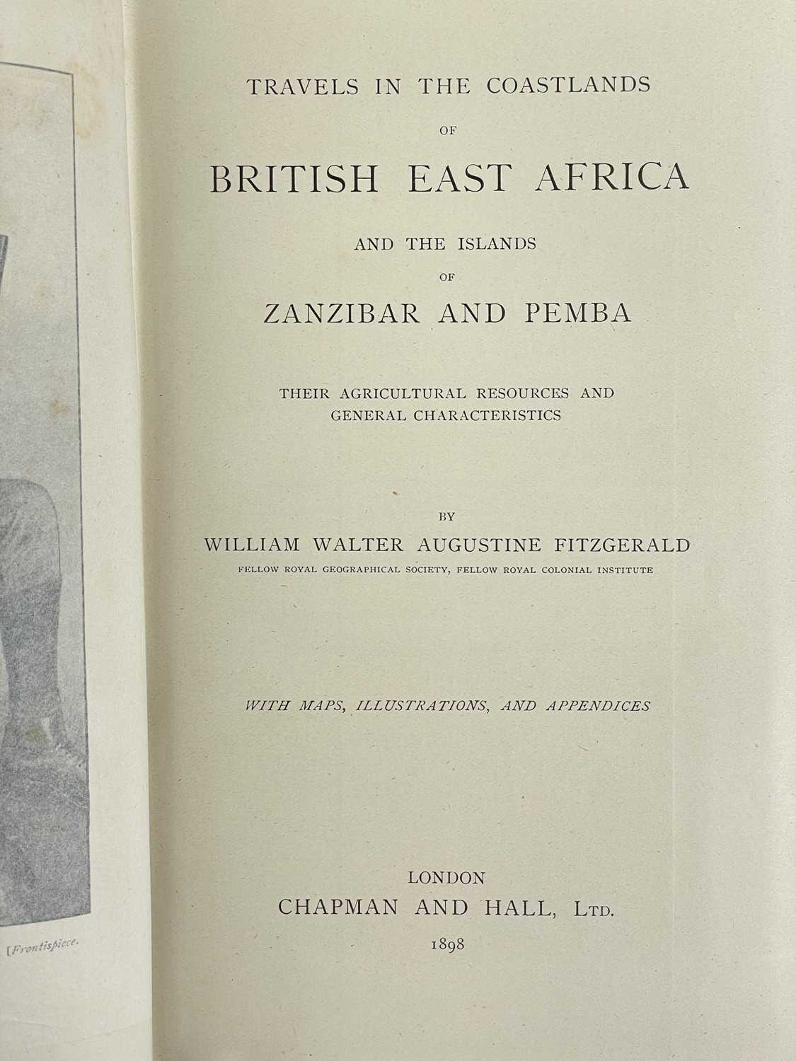 FTZGERALD, William Walter Augustine. 'Travels in the Coastlands of British East Africa and The Islan - Image 3 of 8