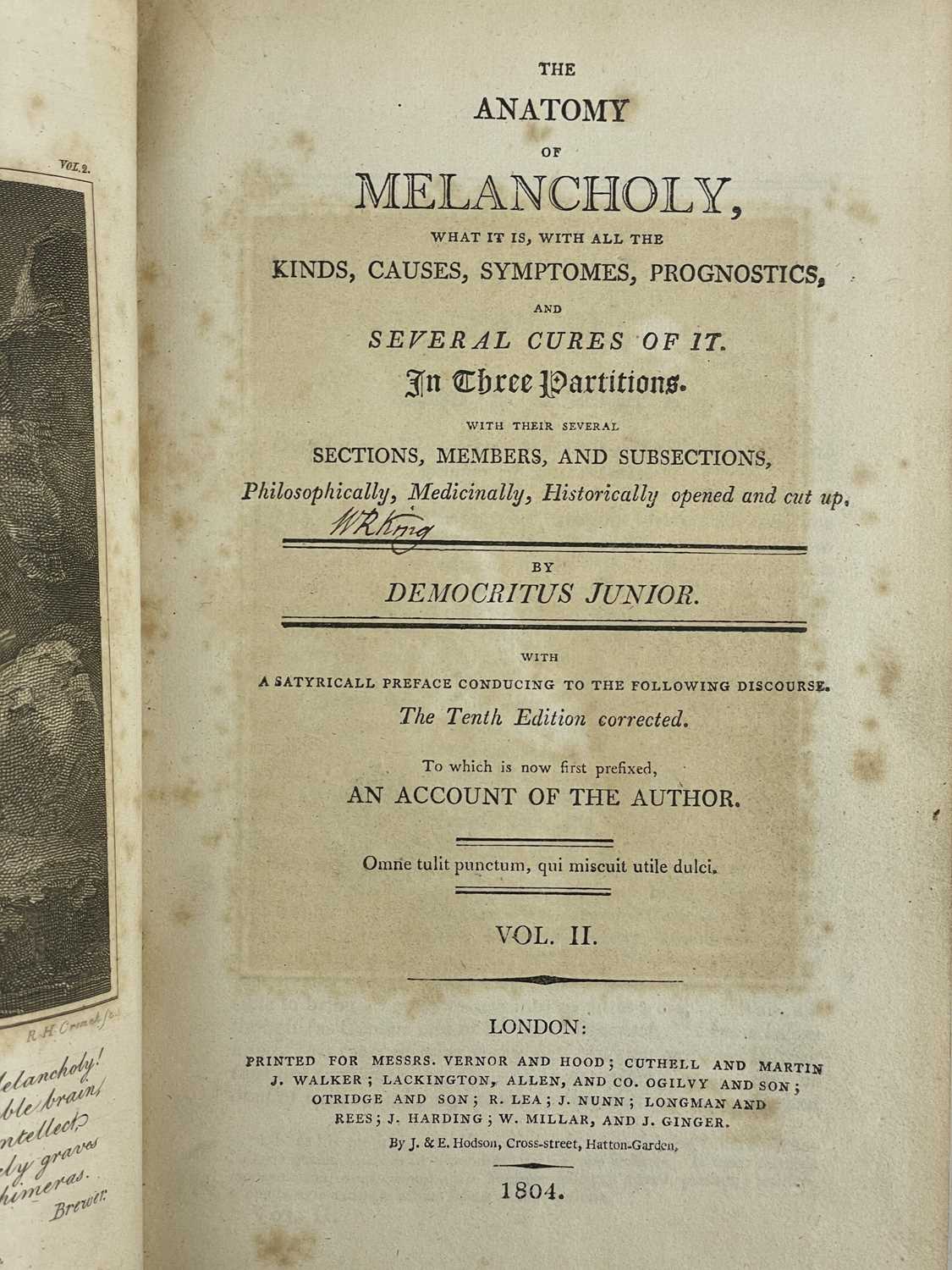 Democritus Junior 'The Anatomy of Melancholy - Image 4 of 8