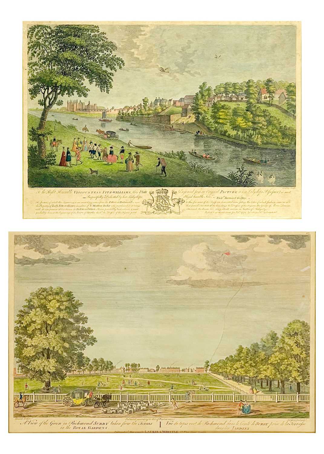 After August VON HECKAL (1824-83) 'A View Of The Green in Richmond, Surry Taken from the Terras in t