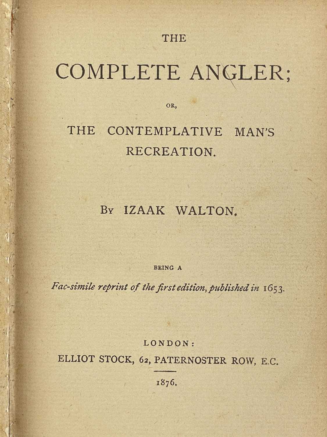 WALTON, Izaak 'The Complete Angler,' - Bild 3 aus 10