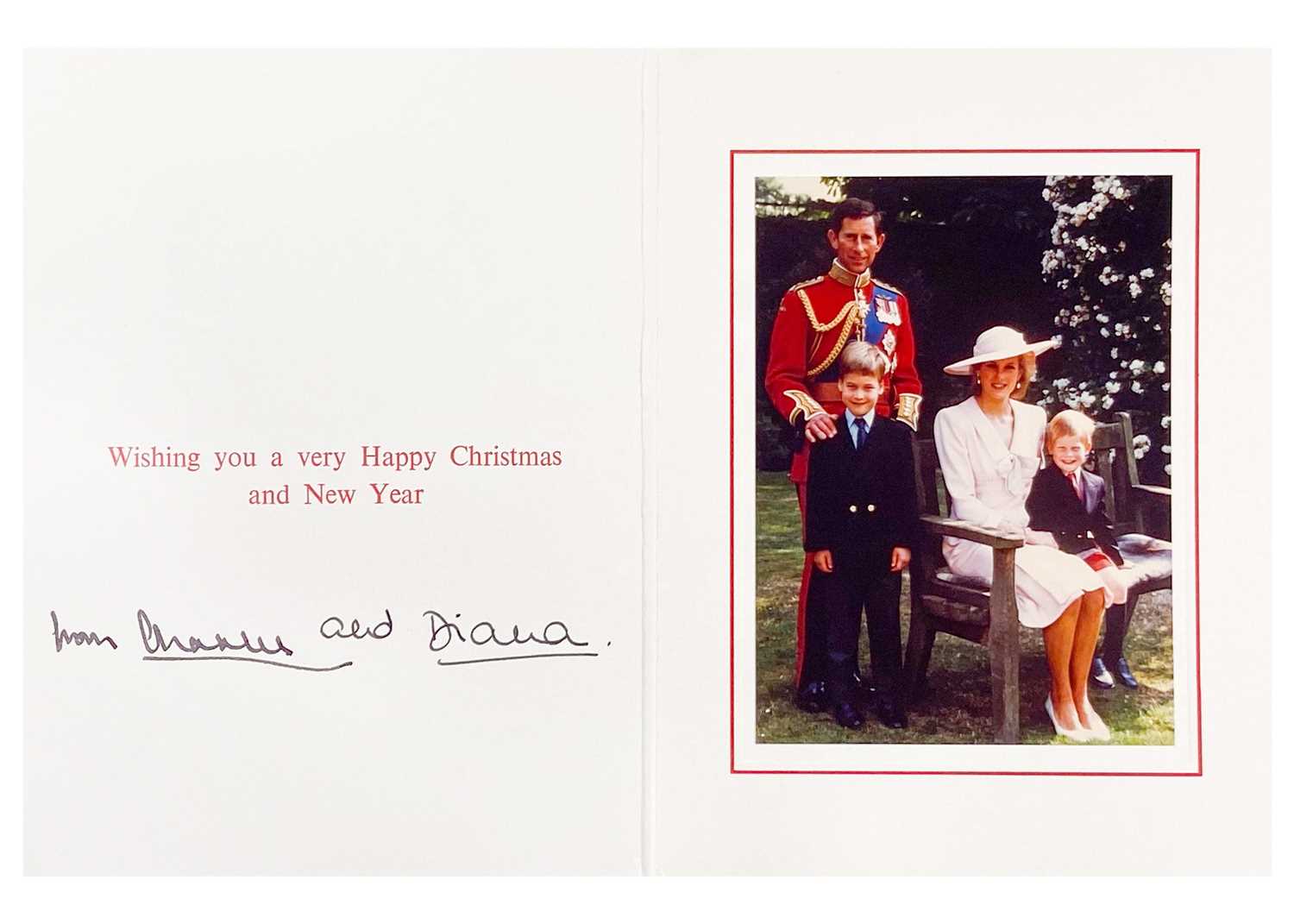 King Charles III, as The Prince of Wales & Diana, Princess of Wales, Royal Christmas card 1988 The - Image 5 of 5