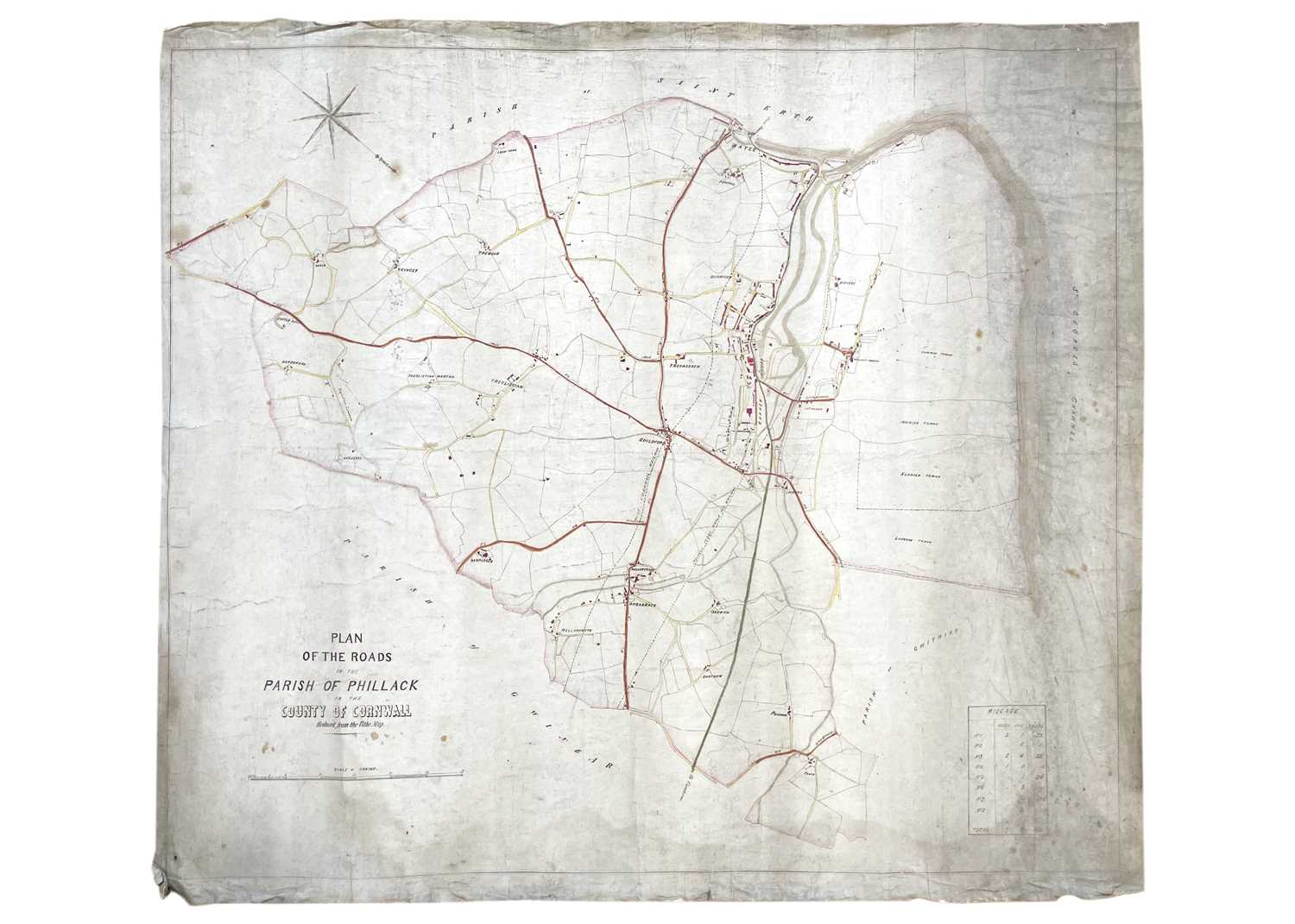 'Plan of the Roads in the Parish of Phillack in the County of Cornwall,' 'Reduced from the Tithe Map