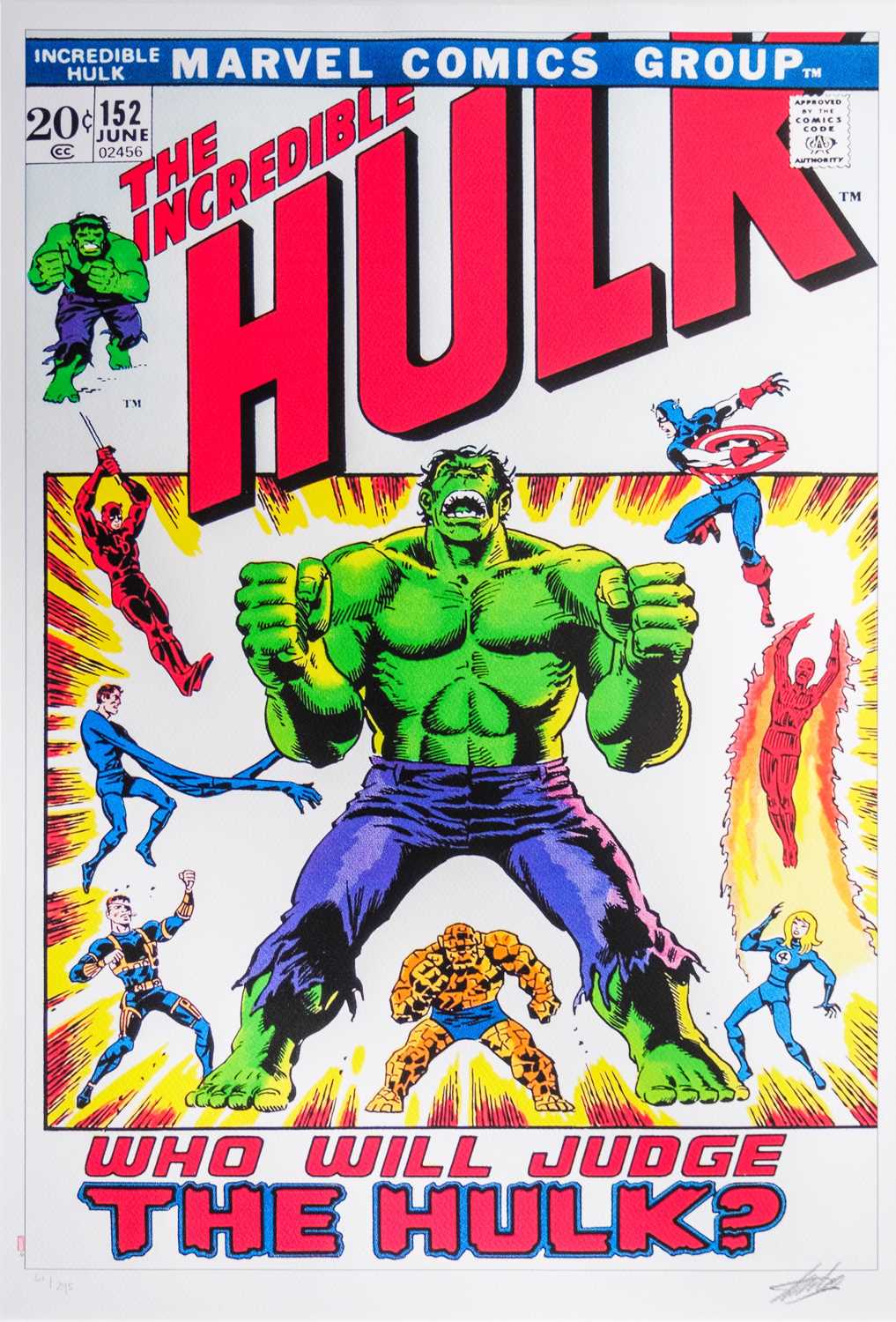 (Signed) Stan LEE (1922-2018) The Incredible Hulk #152 - Who Will Judge The Hulk? (2013)