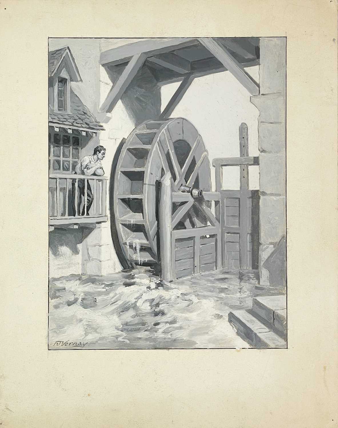 François Joseph VERNAY (1864-1950) The Waterwheel - Image 2 of 3