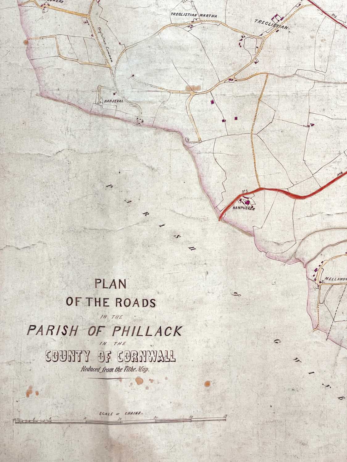 'Plan of the Roads in the Parish of Phillack in the County of Cornwall,' 'Reduced from the Tithe Map - Image 2 of 5