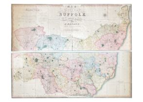 Bryant's large scale map of Suffolk ' Map of the County of Suffolk from actual survey by A. Bryant i