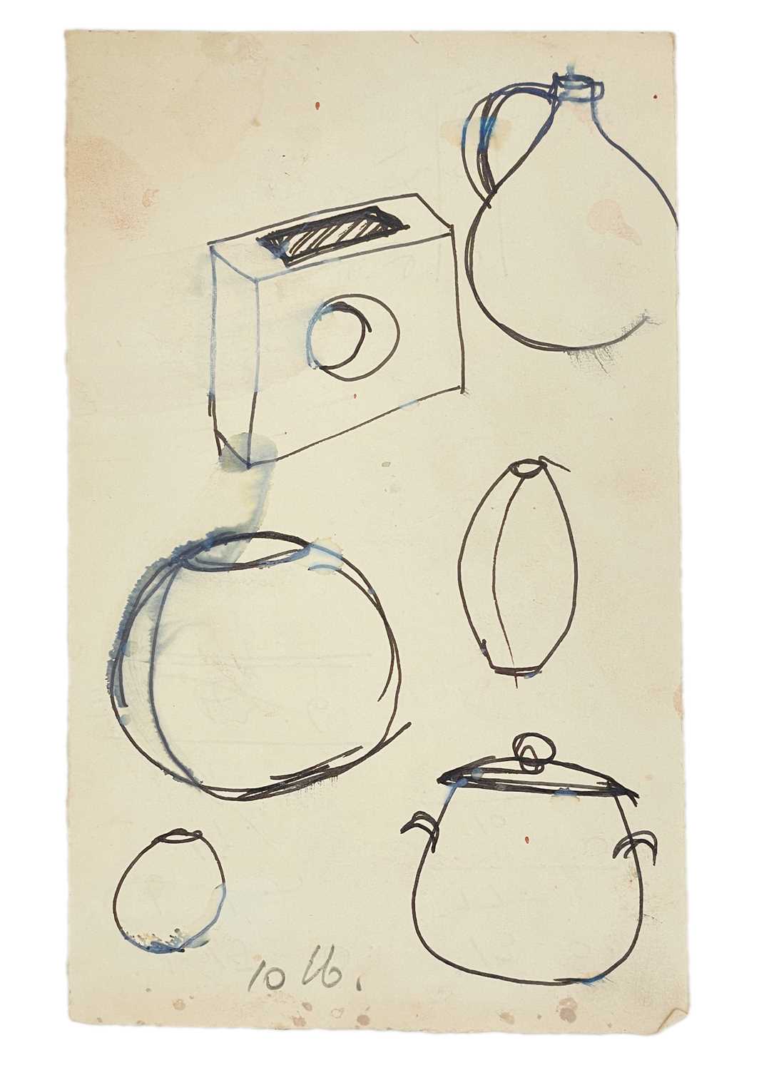(Bernard Leach) Seven leaves of original sketches - Image 3 of 8