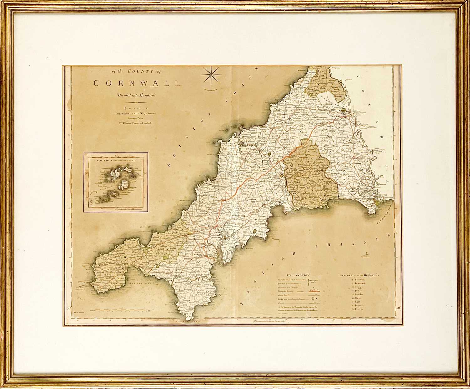 CORNWALL. 'The County of Cornwall divided into Hundreds.' - Bild 2 aus 3