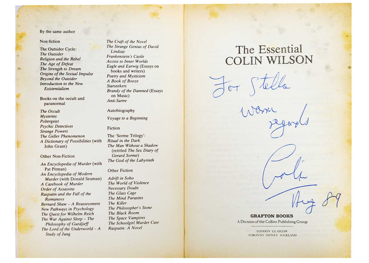 (Signed) WILSON, Colin. Two works - Image 5 of 8