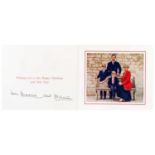 King Charles III, as The Prince of Wales & Diana, Princess of Wales, Royal Christmas card 1991 The