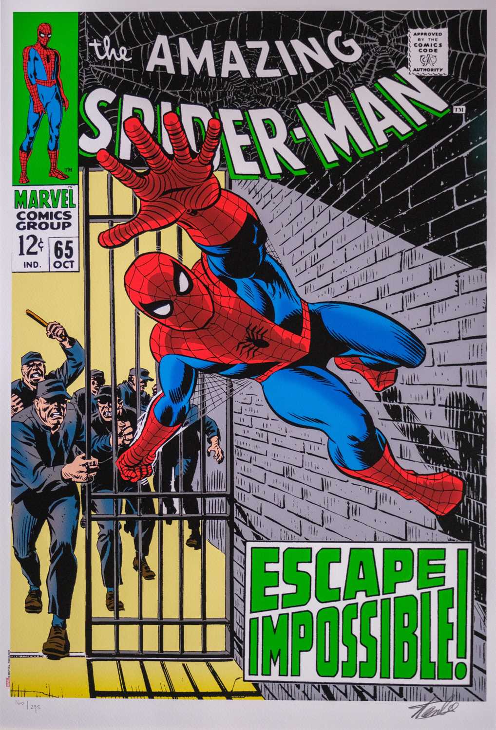 (Signed) Stan LEE (1922-2018) The Amazing Spider-Man #65 - Escape Impossible!