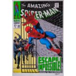 (Signed) Stan LEE (1922-2018) The Amazing Spider-Man #65 - Escape Impossible!