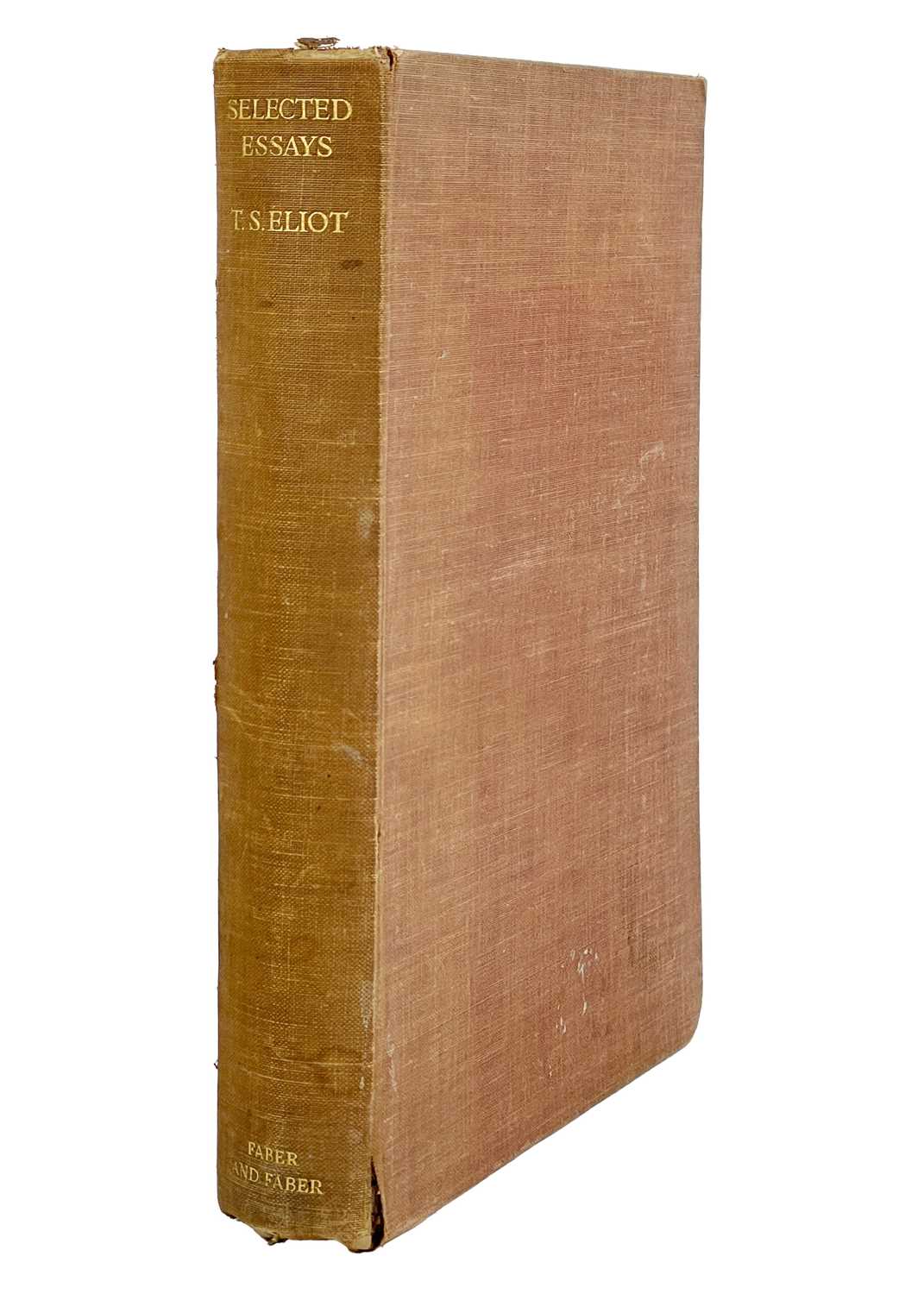 T. S. Eliot. 'Selected Essays 1917-1932,' first edition, lacks dj, original cloth, ink owner - Image 2 of 10