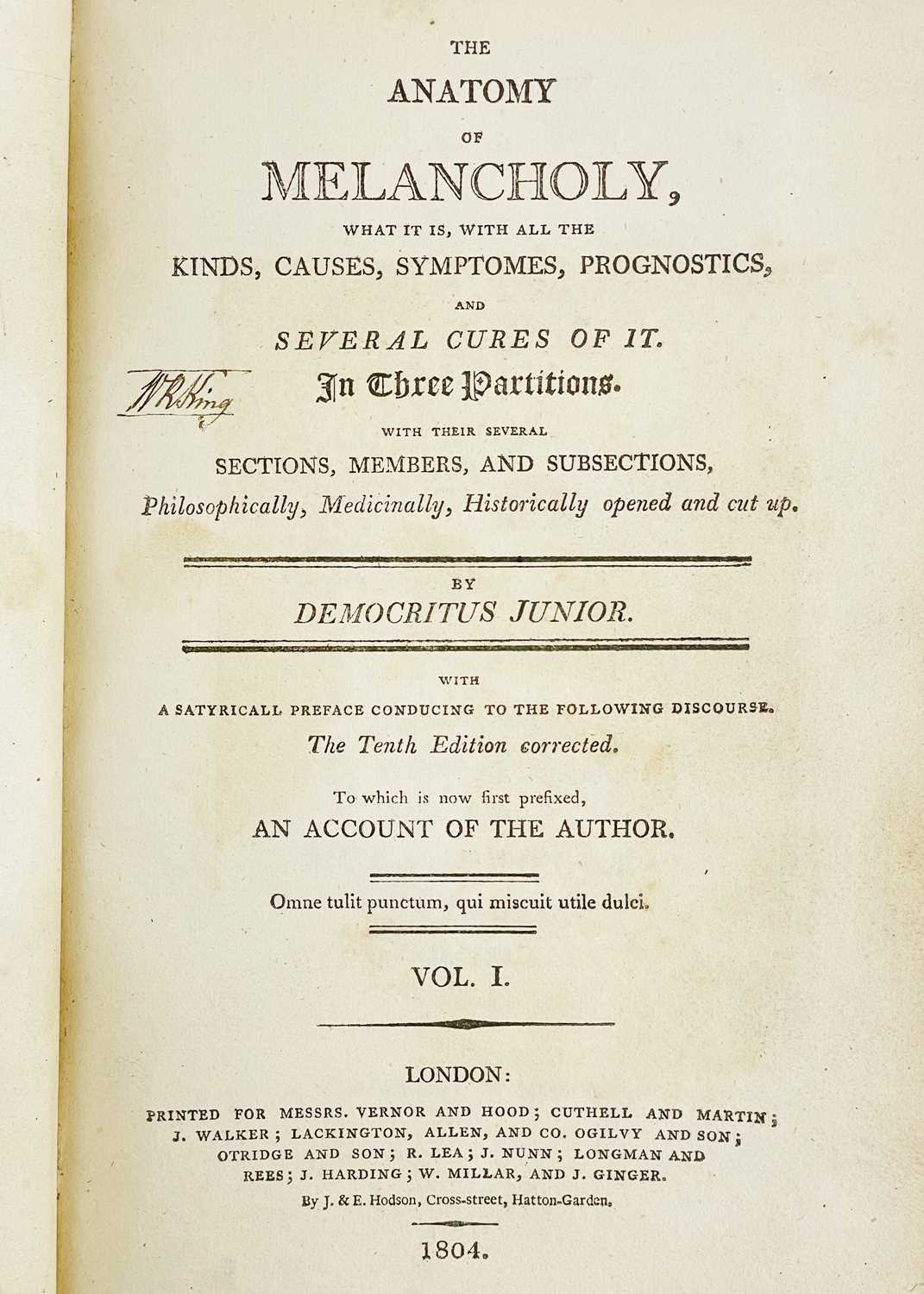 Democritus Junior 'The Anatomy of Melancholy - Image 2 of 8