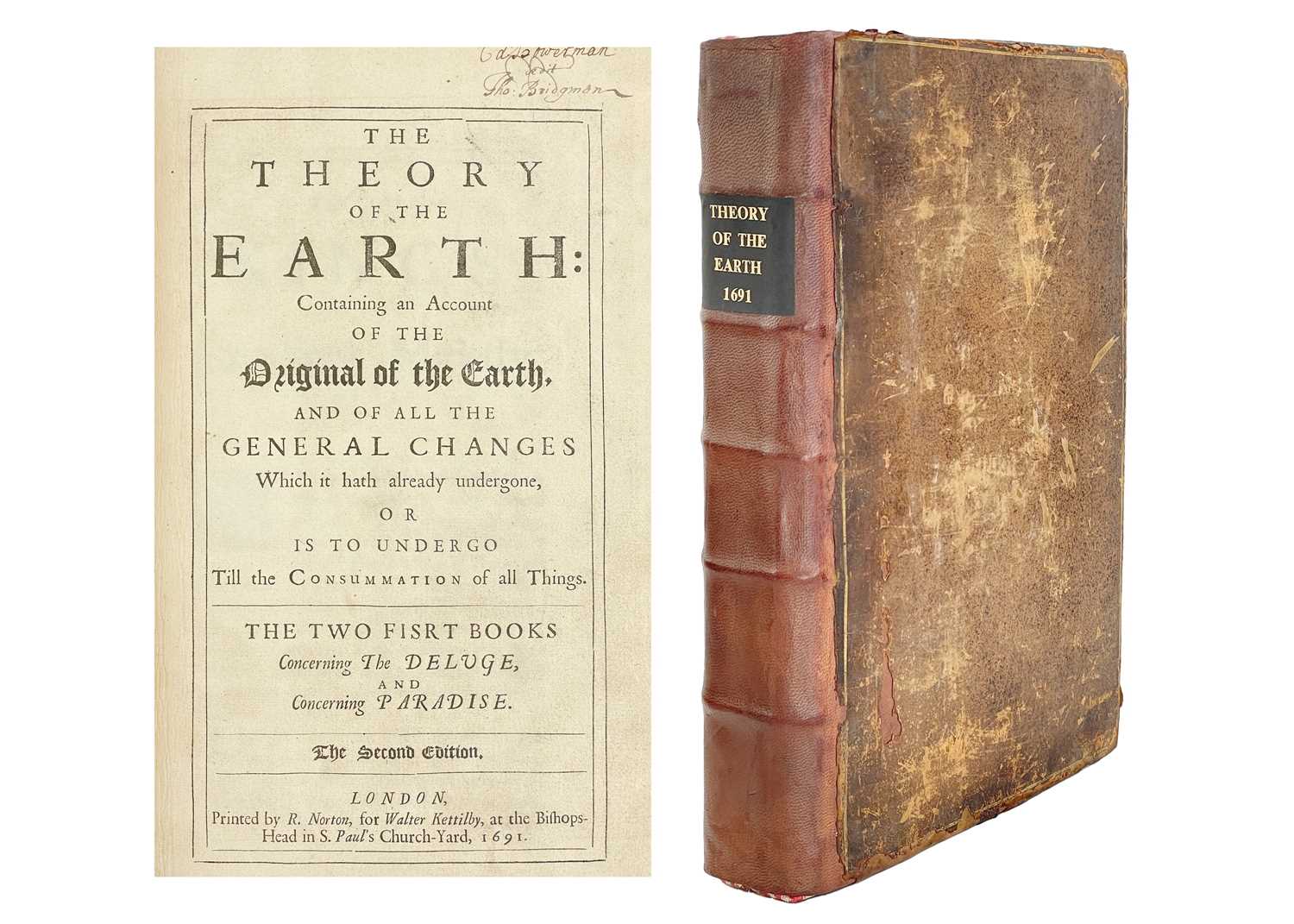 BURNET, Thomas 'Theory of the Earth: Containg An Account of the Original of the Earth, And of All th