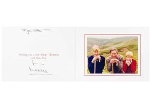 King Charles III, as The Prince of Wales, Royal Christmas card 1996 The Royal collection of John Hi