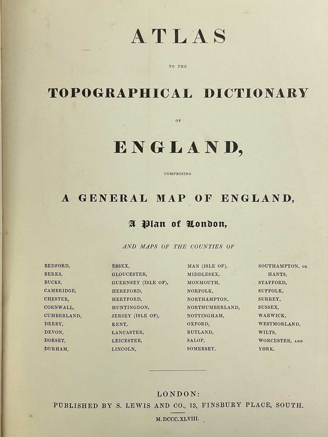 LEWIS, Samuel. 'A Topographical Dictionary of England,' - Image 4 of 10