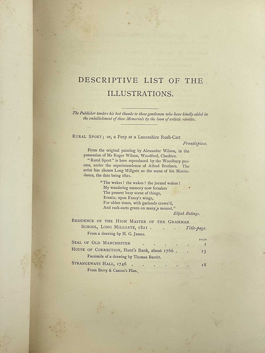 (Manchester) Ware, S. Hibbert; Palmer, J.; Whatton, W. R. 'History of the Foundations in Manchester - Image 2 of 10